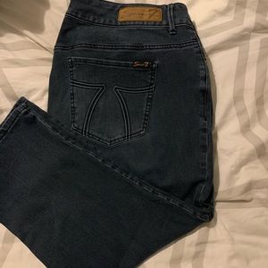 Seven7 Capri Stretch Dark Wash Jeans
